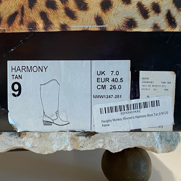 NIB Sz 9 Naughty Monkey Harmony Rust Suede Tall Slouch Fit Flat Heel Boots - Picture 16 of 16